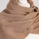Balmoral 100% Cashmere Woven Scarf - PLAIN NATURAL - Heritage Of Scotland -