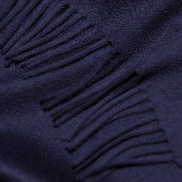Balmoral 100% Cashmere Woven Scarf Plain Navy - Heritage Of Scotland - PLAIN NAVY