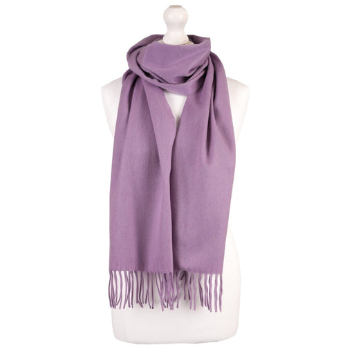 Balmoral 100% Cashmere Woven Scarf - PLAIN PURPLE - Heritage Of Scotland -