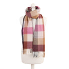Balmoral 100% Cashmere Woven Scarf Tartan and Checks - Made in Scotland - BLOCK CHECK NEW PINK - Heritage Of Scotland -