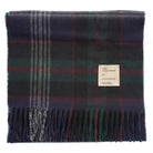 Balmoral 100% Cashmere Woven Scarf Tartan and Checks - Made in Scotland - FINE CHECK NAVY - Heritage Of Scotland -