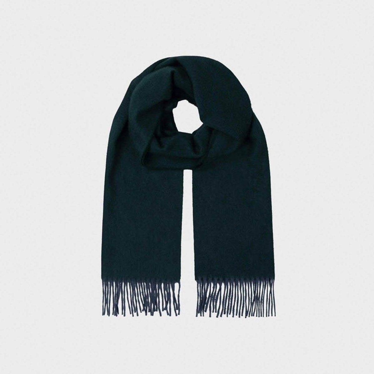 Balmoral 100% Cashmere Woven Scarf Tartan and Checks - Made in Scotland - PLAIN NAVY - Heritage Of Scotland -