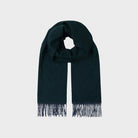 Balmoral 100% Cashmere Woven Scarf Tartan and Checks - Made in Scotland - PLAIN NAVY - Heritage Of Scotland -