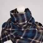 Balmoral 100% Cashmere Woven Scarf Tartan and Checks - Made in Scotland - REGULAR BRUCE NAVY - Heritage Of Scotland -