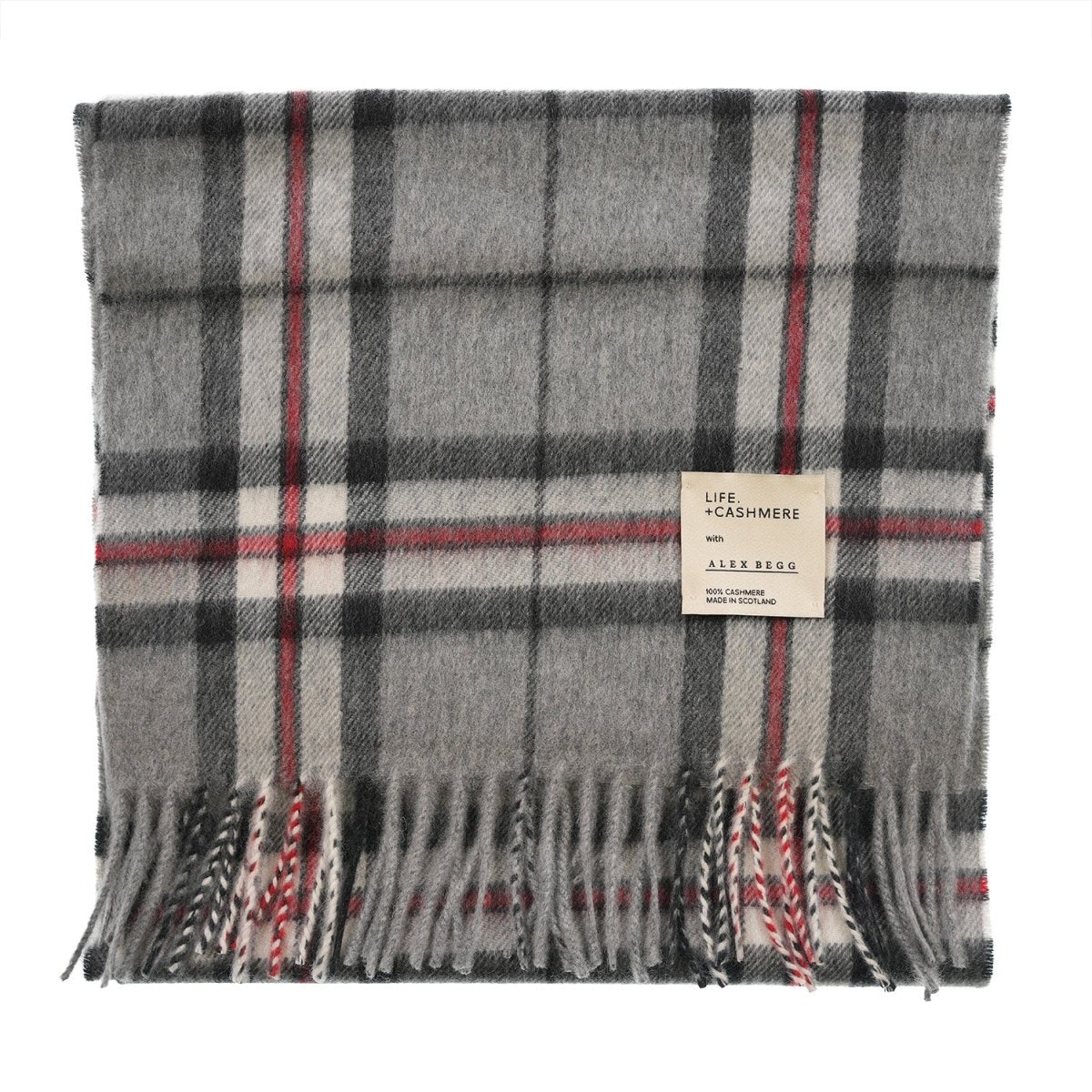 Balmoral 100% Cashmere Woven Scarf Tartan and Checks - Made in Scotland - THOMSON GREY - Heritage Of Scotland -