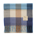 Balmoral 100% Cashmere Woven Scarf Tartans and Checks - Made in Scotland - Heritage Of Scotland - BLOCK CHECK BLUE