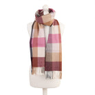 Balmoral 100% Cashmere Woven Scarf Tartans and Checks - Made in Scotland - Heritage Of Scotland - BLOCK CHECK NEW PINK