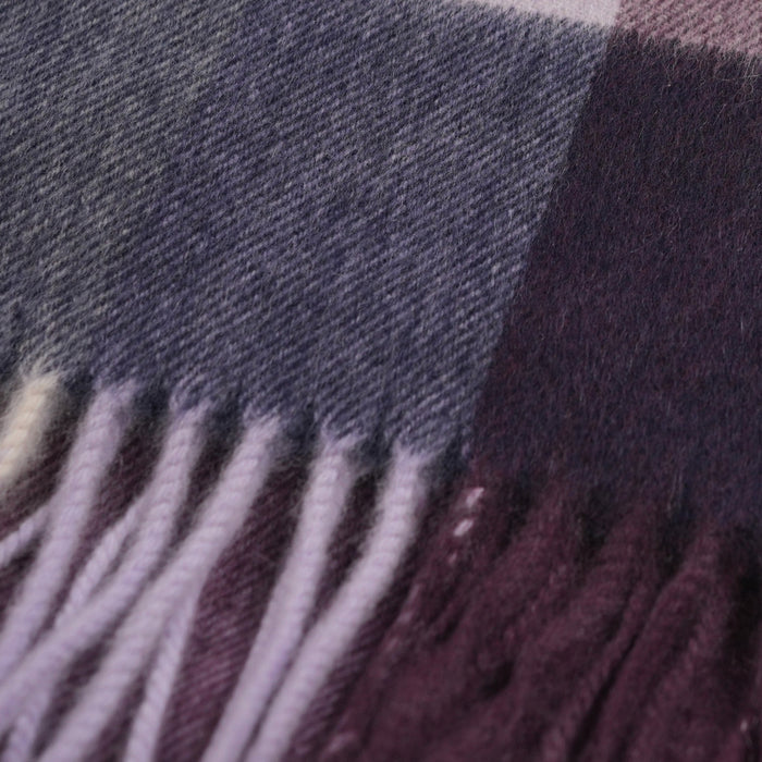 Balmoral 100% Cashmere Woven Scarf Tartans and Checks - Made in Scotland - Heritage Of Scotland - BLOCK CHECK PINK