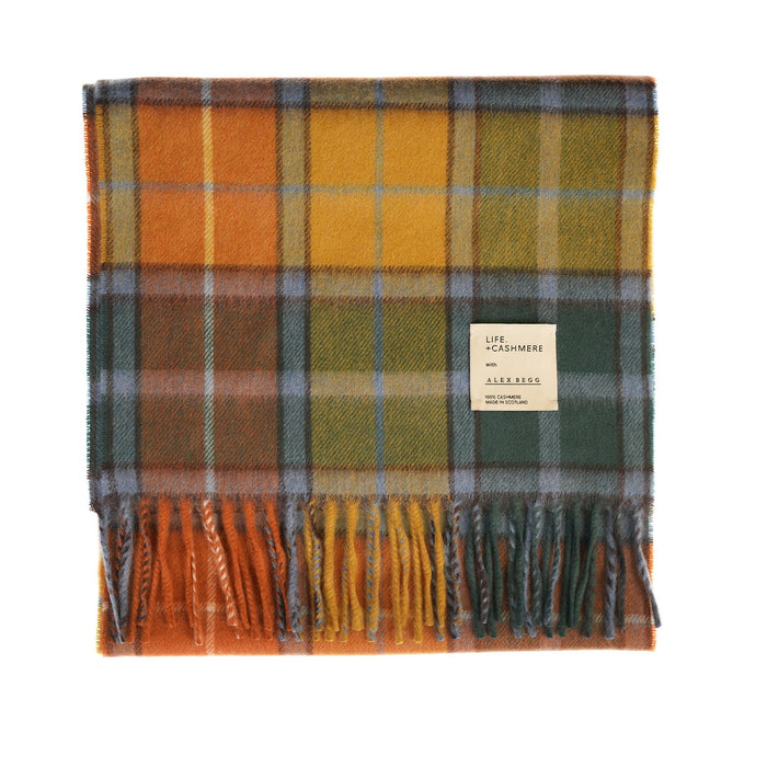Balmoral 100% Cashmere Woven Scarf Tartans and Checks - Made in Scotland - Heritage Of Scotland - BUCHANAN ANTIQUE