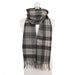 Balmoral 100% Cashmere Woven Scarf Tartans and Checks - Made in Scotland - Heritage Of Scotland - MORAY CHECK GREY