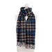 Balmoral 100% Cashmere Woven Scarf Tartans and Checks - Made in Scotland - Heritage Of Scotland - REGULAR BRUCE NAVY