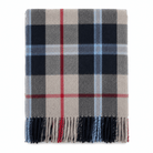 Balmoral Highland Wool Blend Scottish Tartan Blanket Throw - Recycled Wool - 155 x 190 cm - DOUGLAS NAVY - Heritage Of Scotland -