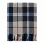 Balmoral Highland Wool Blend Scottish Tartan Blanket Throw - Recycled Wool - 155 x 190 cm - DOUGLAS NAVY - Heritage Of Scotland -