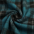 Balmoral Highland Wool Blend Scottish Tartan Blanket Throw - Recycled Wool - 155 x 190 cm - RAMSAY BLUE - Heritage Of Scotland -