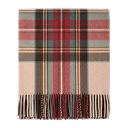 Balmoral Highland Wool Blend Scottish Tartan Blanket Throw - Recycled Wool - 155 x 190 cm - STEWART DRESS ANTIQUE - Heritage Of Scotland -