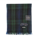 Balmoral Woollen Knee Blanket with Fringed Edges - Black Watch - Heritage Of Scotland - 