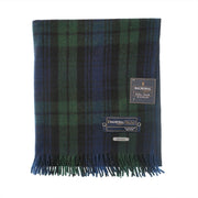 Balmoral Woollen Knee Blanket with Fringed Edges - Black Watch - Heritage Of Scotland - 