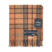 Balmoral Woollen Knee Blanket with Fringed Edges - Buchanan Natural - Heritage Of Scotland - 