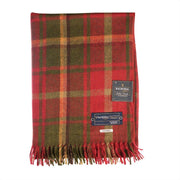 Balmoral Woollen Knee Blanket with Fringed Edges - Dark Maple - Heritage Of Scotland - 