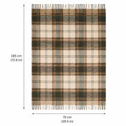 Balmoral Woollen Knee Blanket with Fringed Edges - Mackellar Natural - Heritage Of Scotland - 
