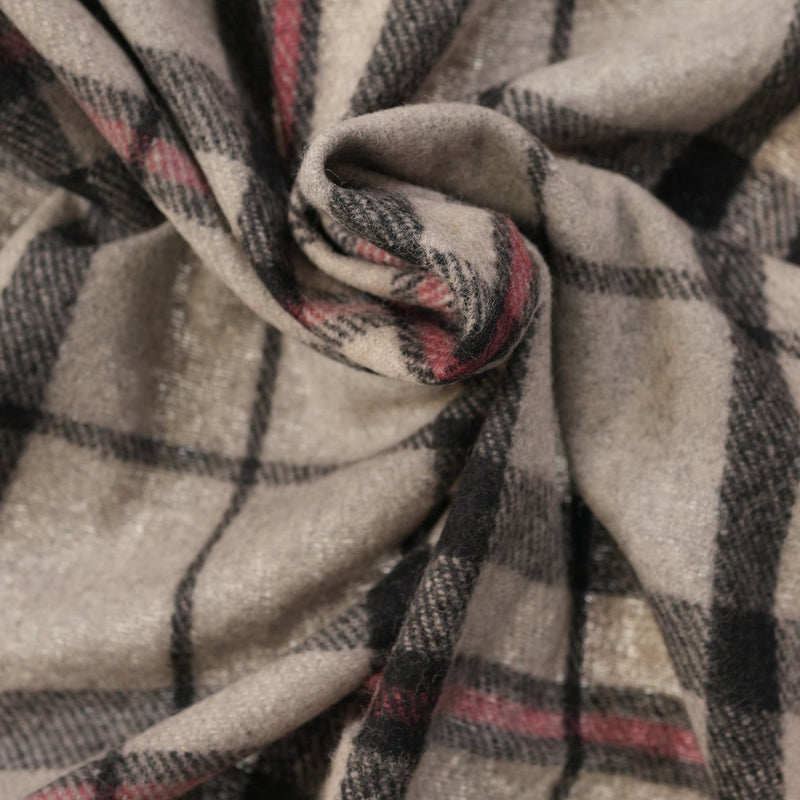 Balmoral Woollen Knee Blanket with Fringed Edges - Thompson Grey - Heritage Of Scotland - 