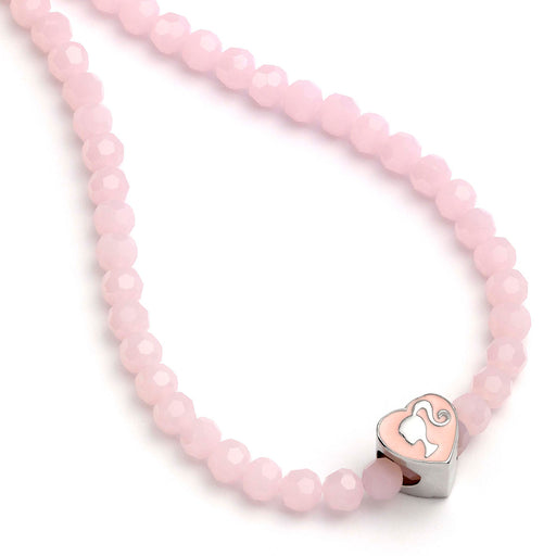 Barbie Pink Bead Necklace With Heart Sha - Heritage Of Scotland - NA