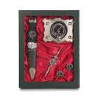 Barclay Clan Badge, Kilt Pin, Lapel Pin, Cufflinks, Keyring/Key Fob & Gift Set — Fine Pewter by Art Pewter — Made in Scotland (Shiny Finish) - Heritage Of Scotland - Gift Set