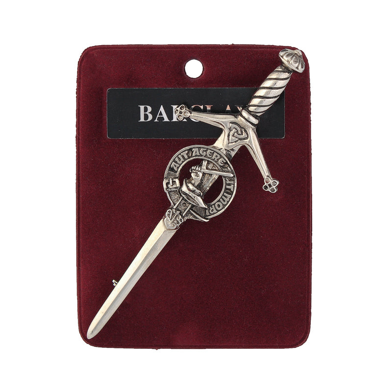 Barclay Clan Badge, Kilt Pin, Lapel Pin, Cufflinks, Keyring/Key Fob & Gift Set — Fine Pewter by Art Pewter — Made in Scotland (Shiny Finish) - Heritage Of Scotland - Kilt Pin