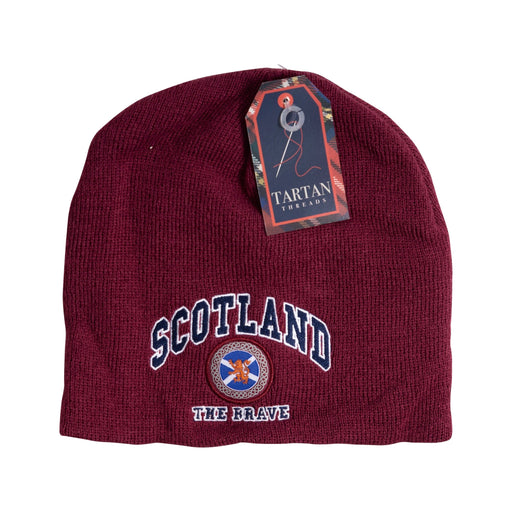 Beanie Hats Scotland/ Celtic/ Flag/ Lion - Heritage Of Scotland - MAROON