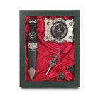 Blair Clan Badge, Kilt Pin, Lapel Pin, Cufflinks, Keyring/Key Fob & Gift Set — Fine Pewter by Art Pewter — Made in Scotland (Shiny Finish) - Heritage Of Scotland - Gift Set