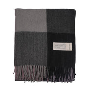 Block Check Herringbone Blanket Grey Pink - Heritage Of Scotland - GREY PINK