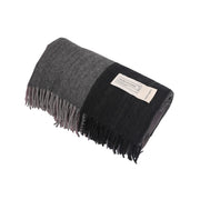 Block Check Herringbone Blanket Grey Pink - Heritage Of Scotland - GREY PINK