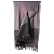 Block Check Herringbone Blanket Grey Pink - Heritage Of Scotland - GREY PINK