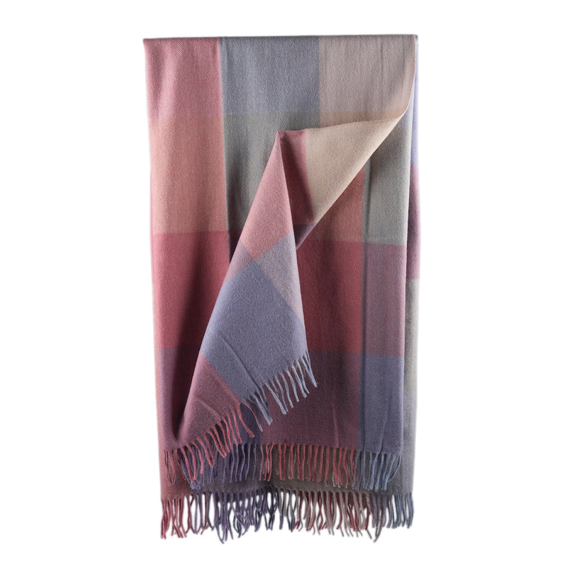 Block Check Herringbone Blanket Pastles - Heritage Of Scotland - PASTLES