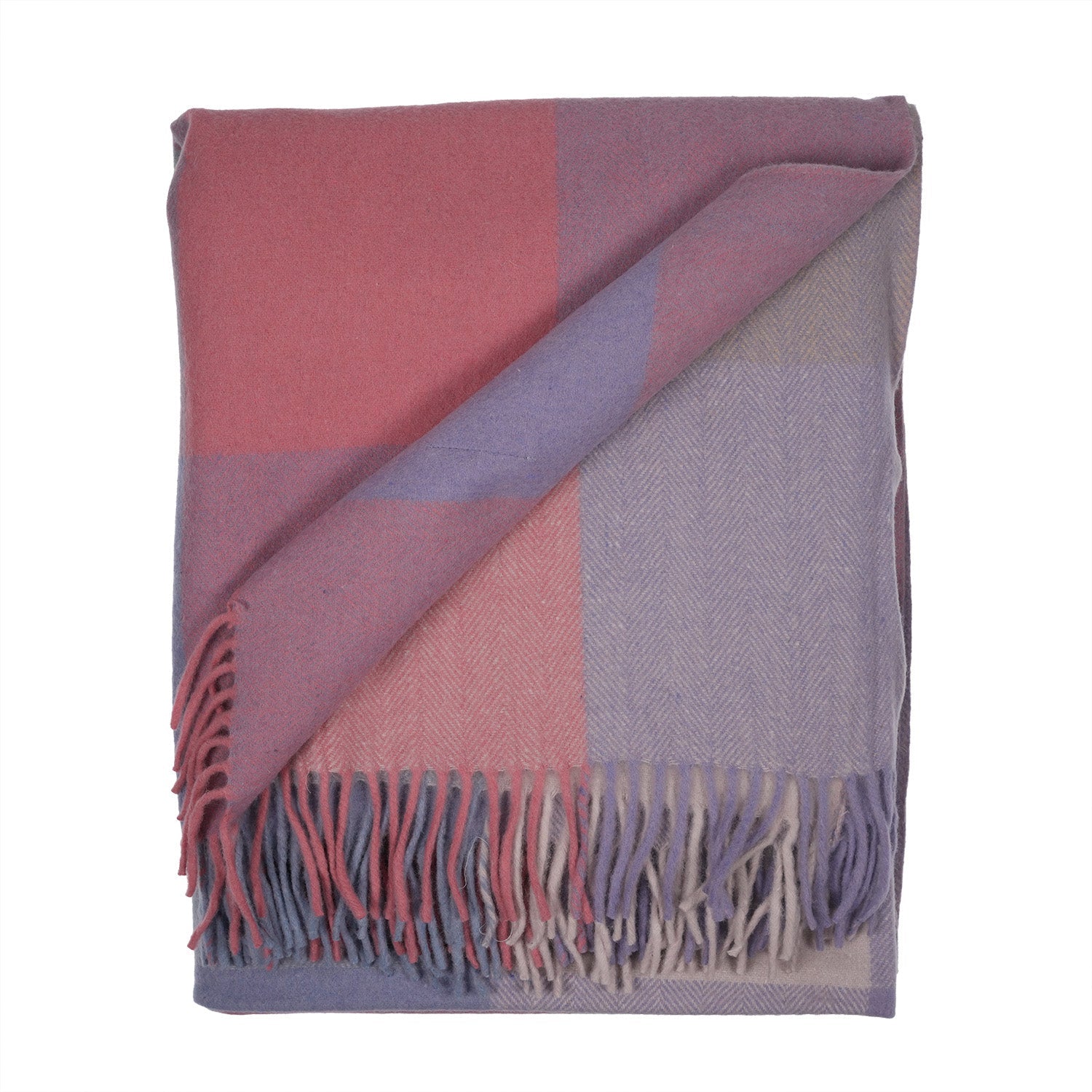 Block Check Herringbone Blanket Pastles - Heritage Of Scotland - PASTLES