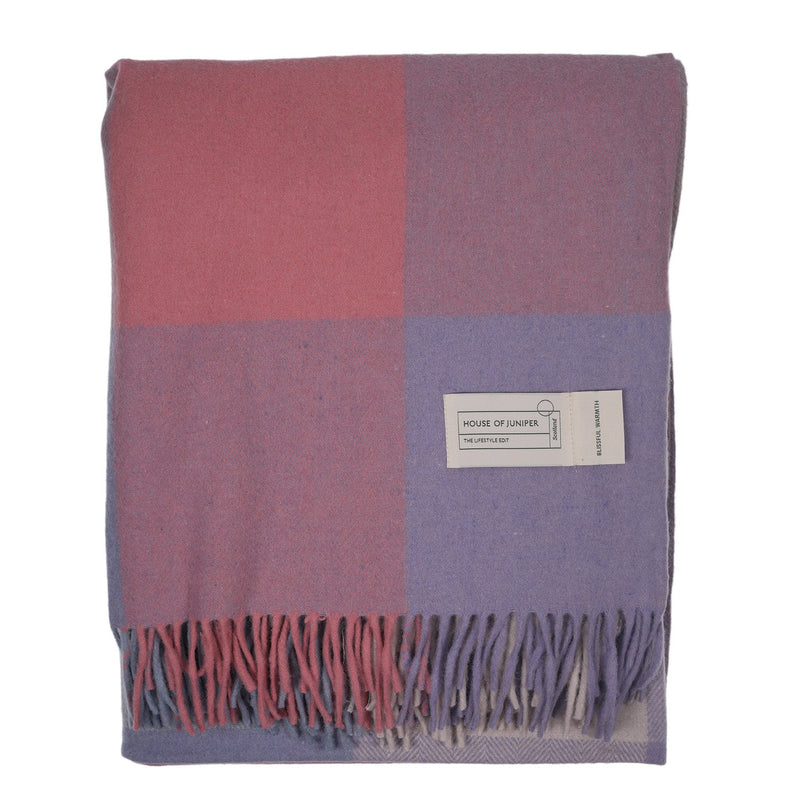 Block Check Herringbone Blanket Pastles - Heritage Of Scotland - PASTLES