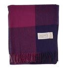 Block Check Herringbone Blanket Purple Mix - Heritage Of Scotland - PURPLE MIX