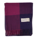 Block Check Herringbone Blanket Purple Mix - Heritage Of Scotland - PURPLE MIX