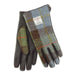 Boxed Harris Tweed and Brown Leather Ladies Gloves - Heritage Of Scotland - COL015 / LGE