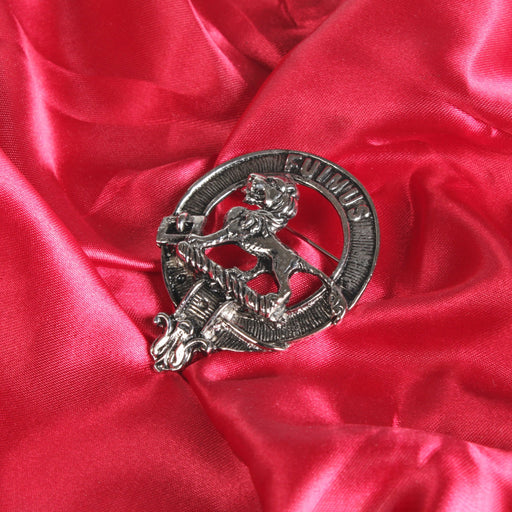 Bruce Clan Badge, Kilt Pin, Lapel Pin, Cufflinks, Keyring/Key Fob & Gift Set — Fine Pewter by Art Pewter — Made in Scotland (Shiny Finish) - Heritage Of Scotland - Badge