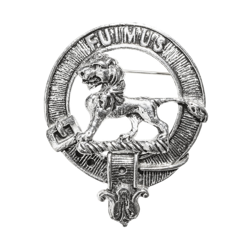 Bruce Clan Badge, Kilt Pin, Lapel Pin, Cufflinks, Keyring/Key Fob & Gift Set — Fine Pewter by Art Pewter — Made in Scotland (Shiny Finish) - Heritage Of Scotland - Badge