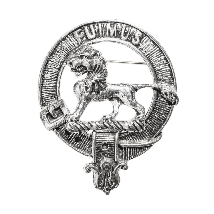 Bruce Clan Badge, Kilt Pin, Lapel Pin, Cufflinks, Keyring/Key Fob & Gift Set — Fine Pewter by Art Pewter — Made in Scotland (Shiny Finish) - Heritage Of Scotland - Badge