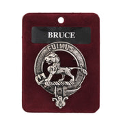 Bruce Clan Badge, Kilt Pin, Lapel Pin, Cufflinks, Keyring/Key Fob & Gift Set — Fine Pewter by Art Pewter — Made in Scotland (Shiny Finish) - Heritage Of Scotland - Badge