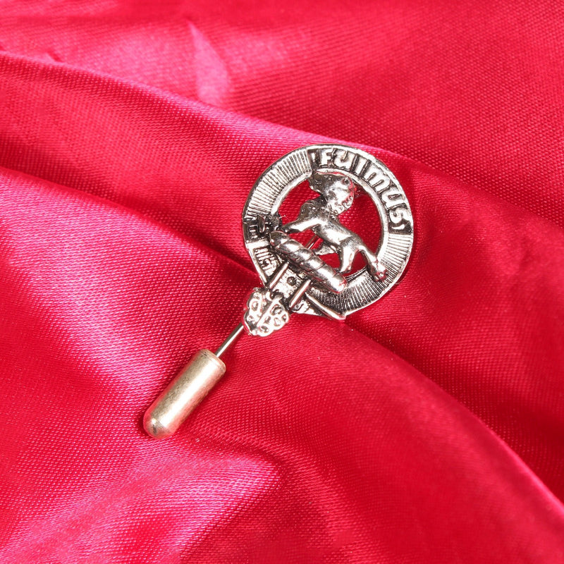 Bruce Clan Badge, Kilt Pin, Lapel Pin, Cufflinks, Keyring/Key Fob & Gift Set — Fine Pewter by Art Pewter — Made in Scotland (Shiny Finish) - Heritage Of Scotland - Lapel Pin