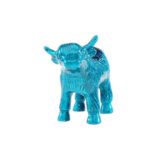 Brushed Aqua Highland Cow Large - Heritage Of Scotland - AQUA