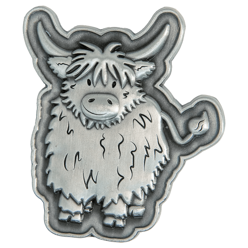 Brushed Metal Scotland Magnet – Puffin, Nessie, Coo, Collage & More - Heritage Of Scotland - Highland Coo