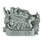 Brushed Metal Scotland Magnet – Puffin, Nessie, Coo, Collage & More - Heritage Of Scotland - Piper Collage