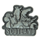 Brushed Metal Scotland Magnet – Puffin, Nessie, Coo, Collage & More - Heritage Of Scotland - Scotland Collage