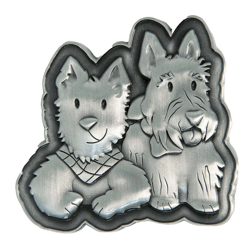 Brushed Metal Scotland Magnet – Puffin, Nessie, Coo, Collage & More - Heritage Of Scotland - Westie