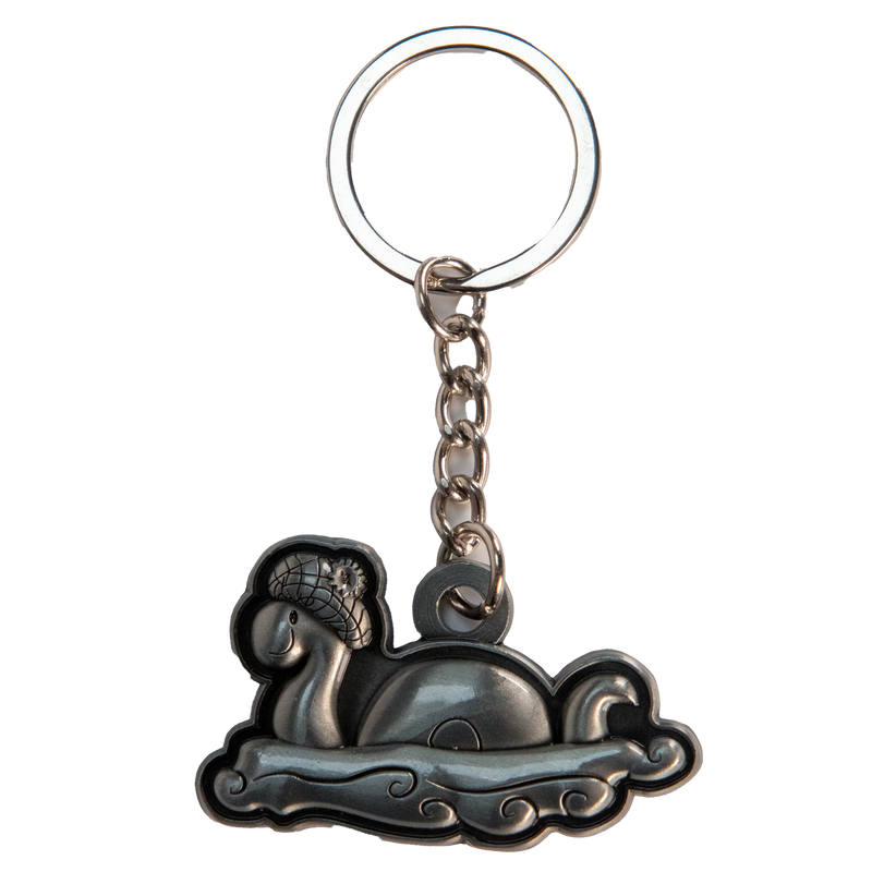 Brushed Metal Scottish Keyring – Nessie, Coo, Collage & More - Heritage Of Scotland - Nessie